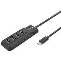 Act USB-C-Hub USB-C-Stecker auf USB-A-Buchse 0,5 m Schwarz