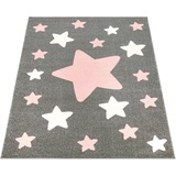 Paco Home Kinderteppich »Capri 330«, rechteckig, Kurzflor, Motiv Sterne, Pastell-Farben, Kinderzimmer, grau