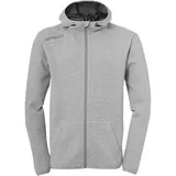 Uhlsport ESSENTIAL HOOD Kapuzenjacke Herren Grau/Schwarz XXL