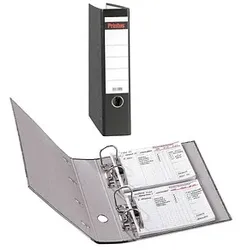 Printus Wolkenmarmor-Papier Doppelordner schwarz Karton 7,0 cm