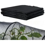 Outdoor Insektenschutznetz, Moskitonetz, Engmaschig Pflanzenschutznetz, Feinmaschig Fliegennetz, Gemüseschutznetz,Vogelschutznetz, engmaschig Laubnetz, Schutz Netz für Gemüse Garten Schwarz (6*2.4M)