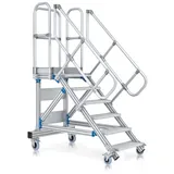 ZARGES Plattformtreppe fahrbar 1000 mm 2,79 m Aluminium/Stahl