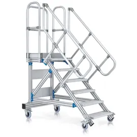 ZARGES Plattformtreppe fahrbar 1000 mm 2,79 m Aluminium/Stahl