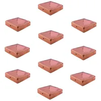 Holmwerk 10x Pfostenkappe Kupfer Pyramide 7x7 Cm Abdeckkappe Für Pfosten 71mm