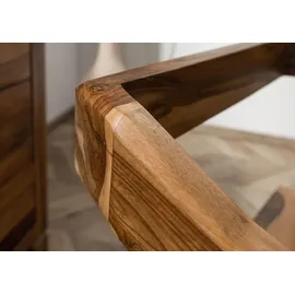 MASSIVMOEBEL24.DE Esszimmerstuhl Sheesham braun lackiert