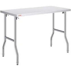 VEVOR Arbeitstisch Küche, 1220 x 610 x 850 mm Arbeitstisch Gastro Edelstahl Zubereitungstisch Gewerbe Küchentisch, Küchen-Esstisch Küchenarbeitsbank Zubereitungstisch Gastrotisch Metzgertisch Küche