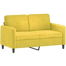 vidaXL 2-Sitzer-Sofa Gelb 120 cm Samt