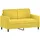 vidaXL 2-Sitzer-Sofa Gelb 120 cm Samt