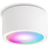 SSC-LUXon CELI-X Aufbaustrahler weiß flach mit LED Lampe kompatibel mit Alexa, Siri & Google - Spot mit Smart LED RGB+W GX53