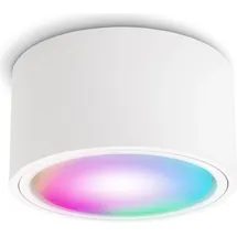 SSC-LUXon CELI-X Aufbaustrahler weiß flach mit LED Lampe kompatibel mit Alexa, Siri & Google - Spot mit Smart LED RGB+W GX53