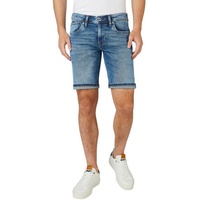 Pepe Jeans Herren Jeans Short HATCH Regular Fit Blau Gw8 Normaler Bund Reißverschluss W 40