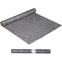 Relaxdays Malervlies, 2 Rollen Abdeckvlies, je 1 x 10 m, rutschfest, wasserabweisend, 200g/m2, Streichen, Umzug, grau