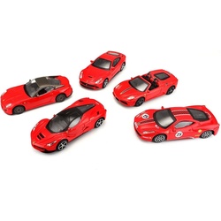 Bburago Spielzeug-Auto, (5-tlg) rot