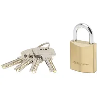 Master Lock 2930EURD Vorhängeschloss 30mm Vollmessing Hohe Sicherheit mit Doppelter Verriegelung