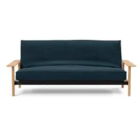 Schlafsofa INNOVATION LIVING TM "Balder Sofa, Bettfunktion, Relaxsofa, Design mit hohem Komfort" Sofas Gr. B/H/T: 230cm x 92cm x 100cm, Polyester, blau Rückenlehne 3-fach verstellbar, Dauerschläfer