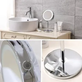 MuCoLa Kosmetikspiegel LED 10fach Schminkspiegel Spiegel Badspiegel Rasierspiegel Licht