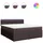vidaXL Boxspringbett mit Matratze Dunkelbraun 180x200 cm Stoff