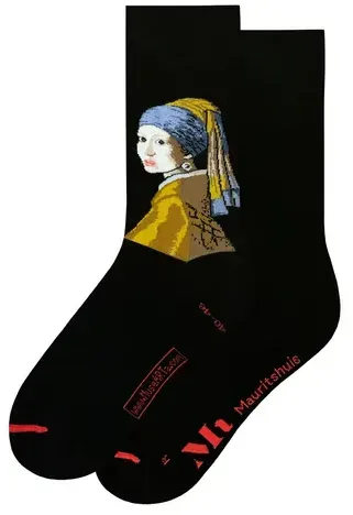 MuseARTa Unisex Socken Johannes Vermeer - Girl with a Pearl Earring License - Black - 40-46