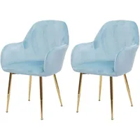 Mendler 2er-Set Esszimmerstuhl HWC-F18, Stuhl Küchenstuhl, Retro Design ~