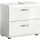xonox.home Waschbeckenunterschrank 2 Schubladen 60 x 54 x 30 cm Weiß Hochglanz