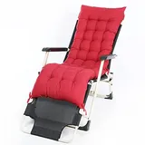 Morbuy Deckchair Auflagen für Gartenliegen, Sonnenliege Kissen Tragbare Garten Innenhof Gepolstertes Bett Relax-Liegestuhl Sitzauflage für Deckchair, Innen, Außen (160x50x10cm,Rot)