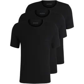 Boss T-Shirt RN 3P Classic - Schwarz Baumwolle unifarben, schwarz, NOS