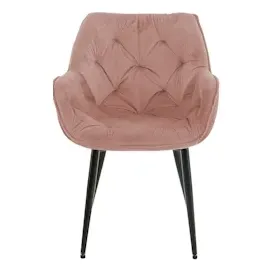 CLP 2er Set Stuhl Tanna Samt I Esszimmerstuhl Mit Armlehne I Gesteppter Polsterstuhl