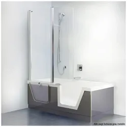 DUSCHOLUX Step-in Pure Badewanne 180 x 80 cm mit integriertem Wasserzulauf, Einstieg rechts