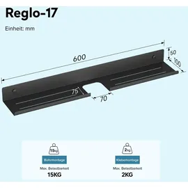 doporro Waschbecken Ablage 60 cm über dem Wasserhahn, Badezimmer Regal ohne Bohren oder zum Bohren, Waschbecken-wasserhahn-organizer, Grau Reglo-17