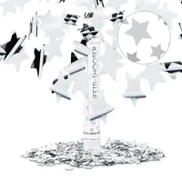 Relaxdays Party Popper 40 cm Silber