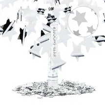 Relaxdays Party Popper 40 cm Silber