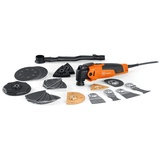 Fein Multimaster Set Top (Multitool FMM 350 QSL, Schleif-, Sägeblätter, Spachtel, Raspel, usw.; 350 W; QuickIN-Schnellspanner) 72295261000, im Koffer