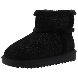 Winterboots TOM TAILOR, Kinder, Gr. 37, schwarz, Textil, Glitzer, casual, Schuhe, Plateau, Schlupfboots mit edlem Glitzerdruck