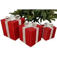 Gartenpirat Geschenkboxen 3er Set LED Warmweiß/Rot