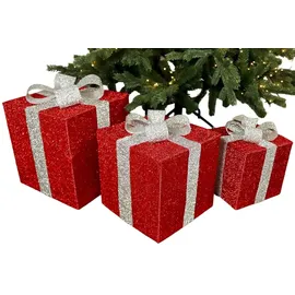 Gartenpirat Geschenkboxen 3er Set LED Warmweiß/Rot