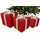 Gartenpirat Geschenkboxen 3er Set LED Warmweiß/Rot