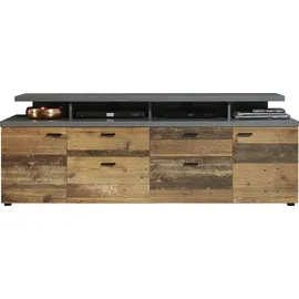 Home Affaire Mood TV-Lowboard 180 cm old wood matera 2 St.