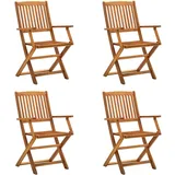 vidaXL Gartenstuhl 54 x 57 x 91 cm akazie/braun 4 St. klappbar 46338