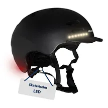 Hudora Skaterhelm LED Schwarz M