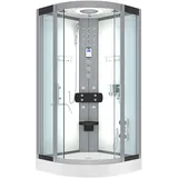 AcquaVapore Komplettdusche Duschkabine Fertigdusche Dusche D58-00T1-EC 80x80 cm mit 2K Scheiben Versiegelung