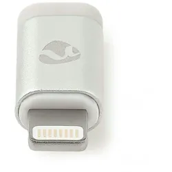 Nedis Lightning-Adapter - Apple Lightning 8-Pin - USB Micro-B Buchse - Vergoldet - Rund - Aluminium