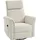 Homcom Relaxsessel Chenille 78 x 105 x 91 cm Cremeweiß elektrisch mit Liegefunktion