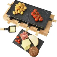 KitchenChef Raclette Maschine 8 Personen 1500w schwarz