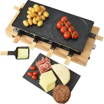 KitchenChef Raclette Maschine 8 Personen 1500w schwarz