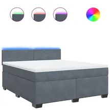 vidaXL Boxspringbett 180 x 200 cm Dunkelgrau