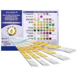 One+Step Urinteststreifen für 10 Indikatoren - Gesundheitstest inkl. Referenzfarbkarte 15 St