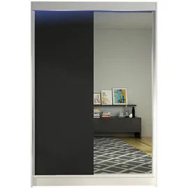 Mirjan24 Schiebetürenschrank Lino I 2-türig 0 x 0 x 0 cm Weiß/Schwarz