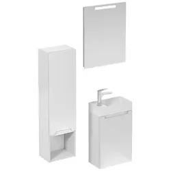 Naturel Stilla Badezimmer-Set weiß glanz KSETSTILLA022