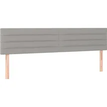 vidaXL Kopfteile 2 Stk. Hellgrau 90x5x78/88 cm Stoff