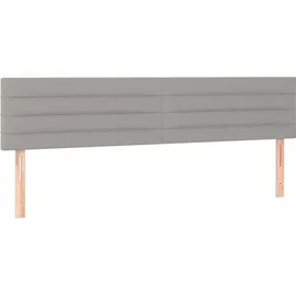 vidaXL Kopfteile 2 Stk. Hellgrau 90x5x78/88 cm Stoff
